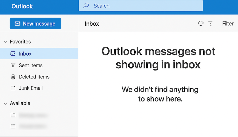 How to Fix Outlook Messages Not Showing in Inbox?
