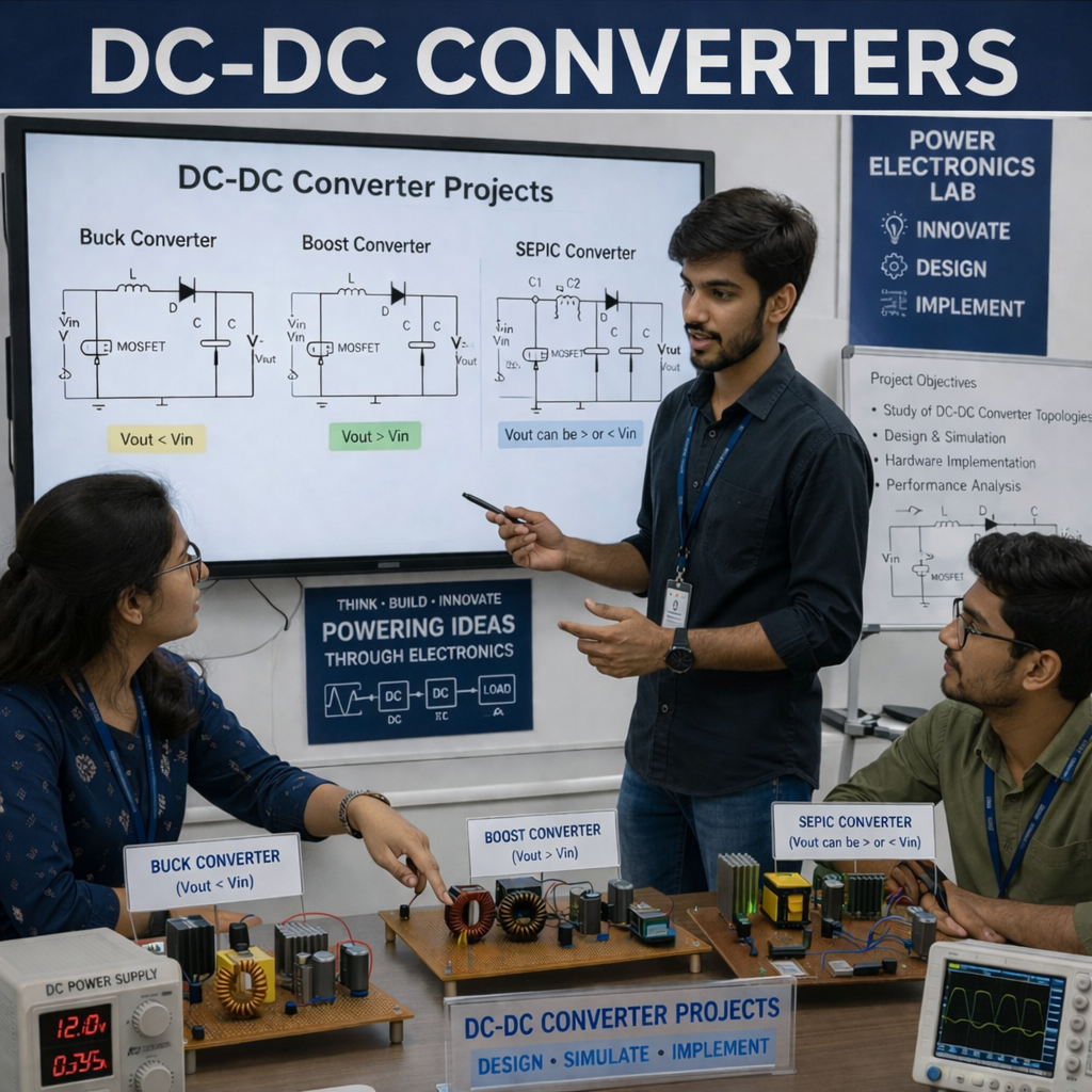 DC-DC Converters Explained for Students – Types, Applications & Projects