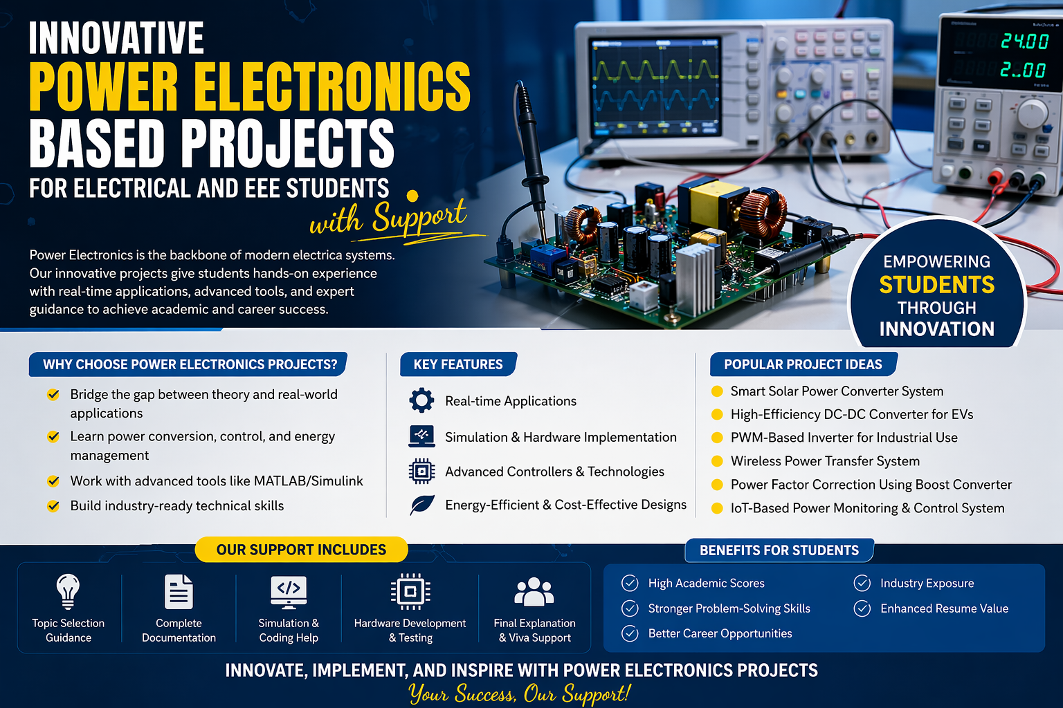 Innovative Power Electronics Based Projects for Electrical and EEE Students with Support