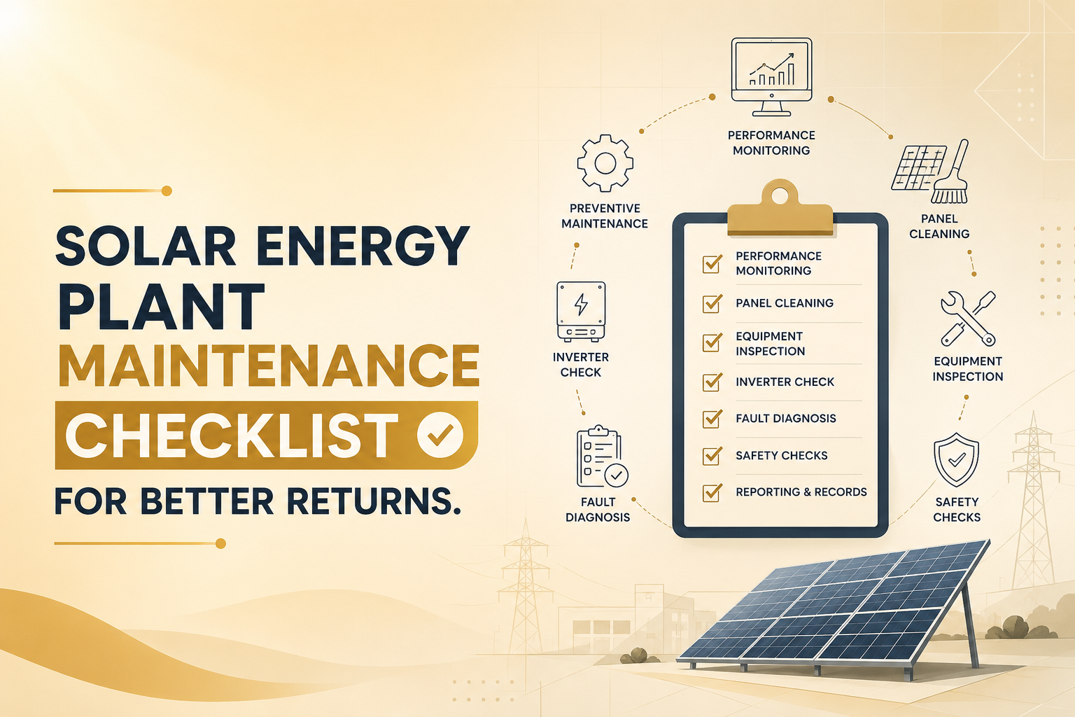 Solar Energy Plant Maintenance Checklist for Better Returns