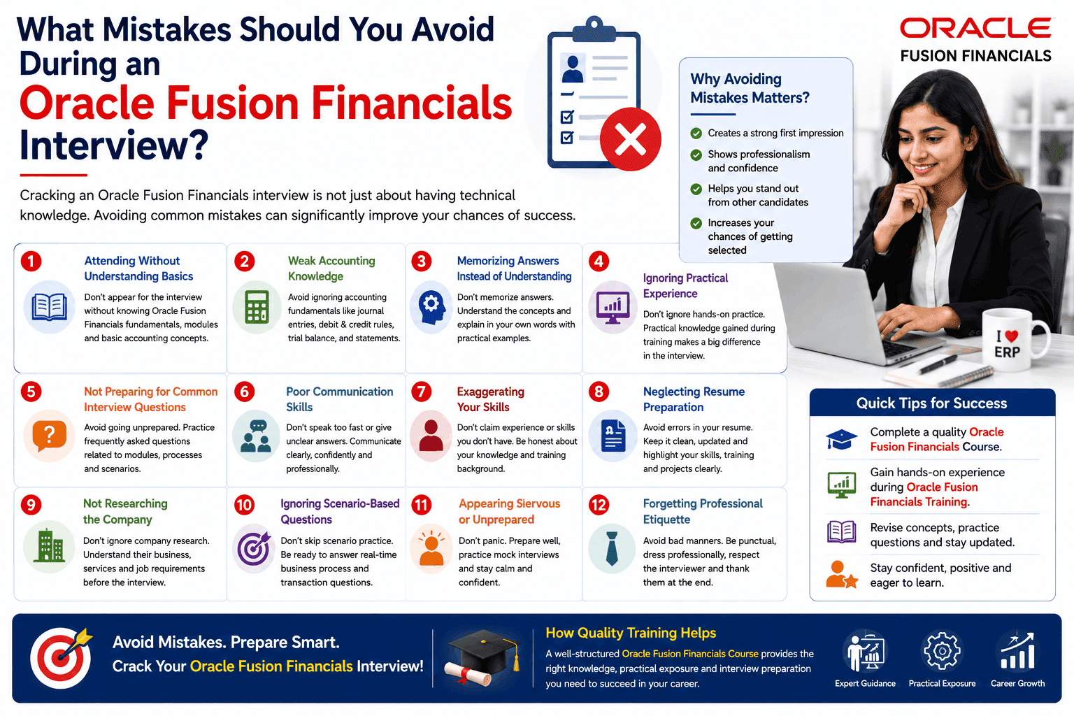What Mistakes Should You Avoid During an Oracle Fusion Financials Interview?