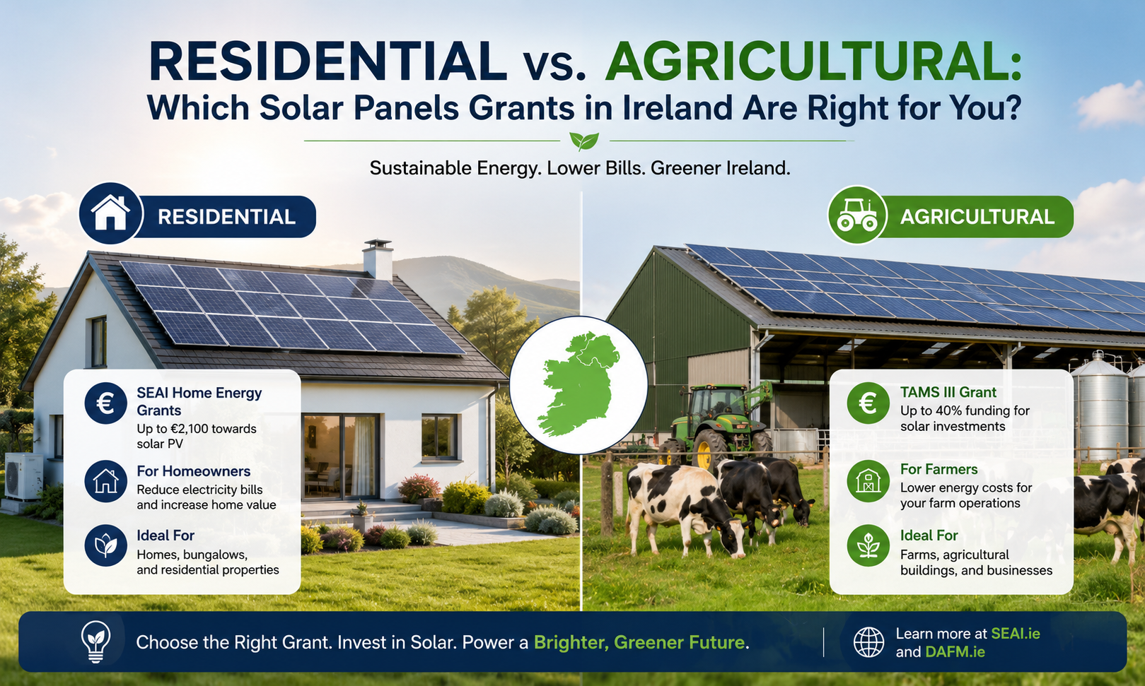 Residential vs. Agricultural: Which Solar Panels Grants in Ireland Are Right for You?