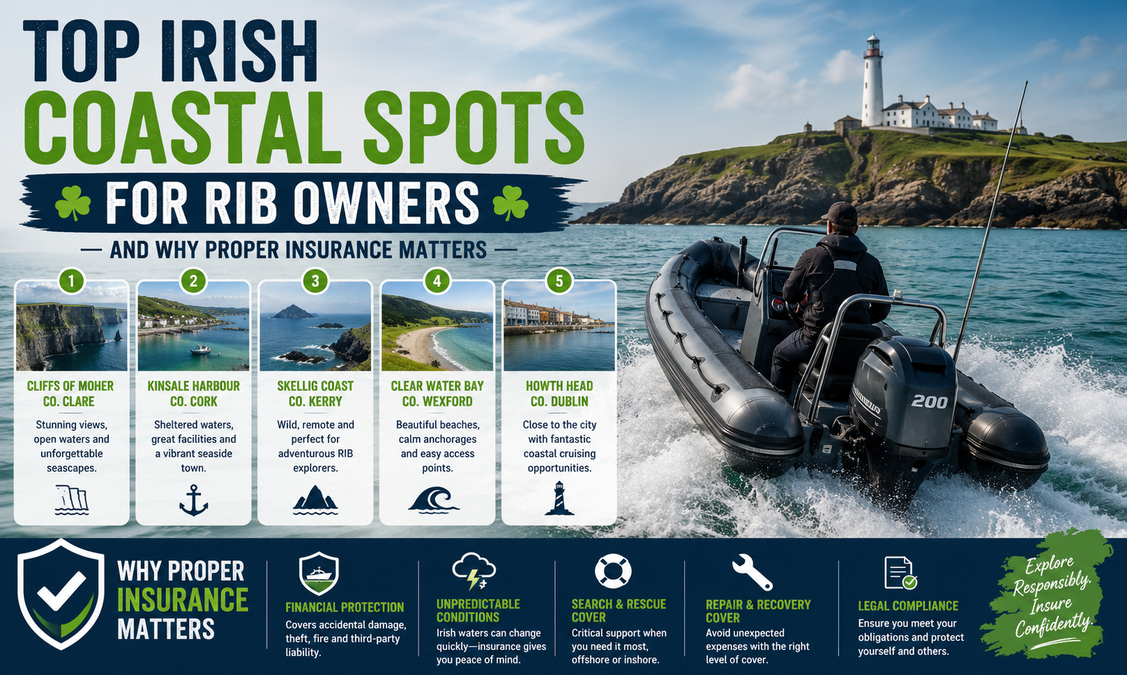 Top Irish Coastal Spots for RIB Owners — and Why Proper Insurance Matters