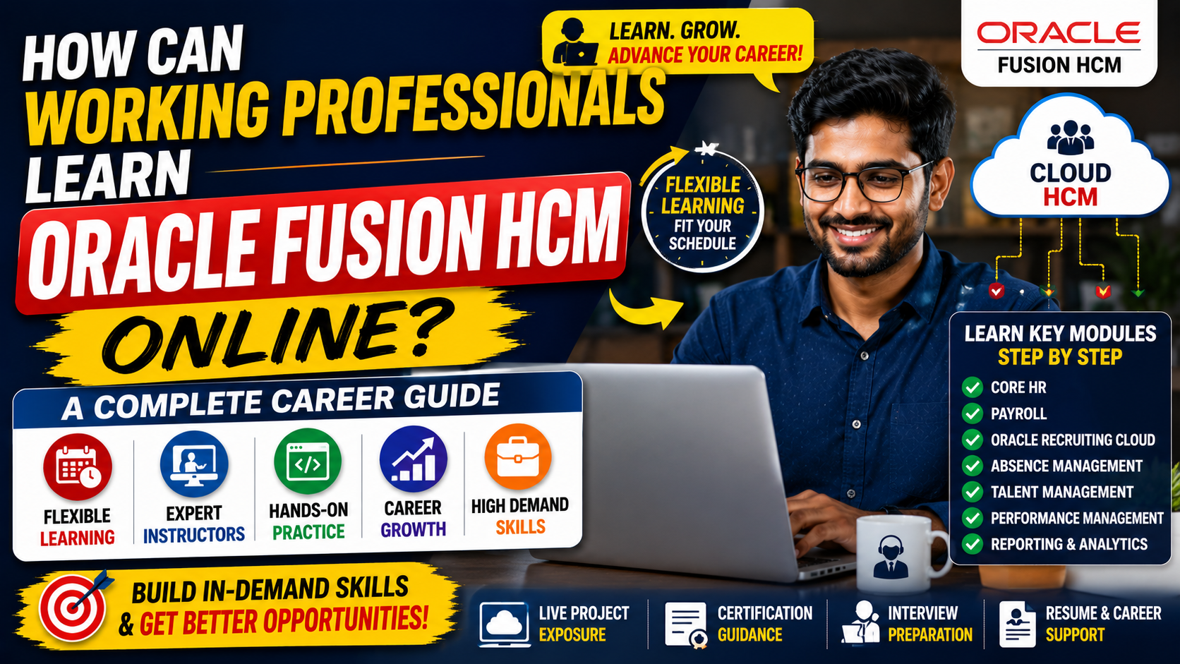 How Can Working Professionals Learn Oracle Fusion HCM Online? A Complete Career Guide