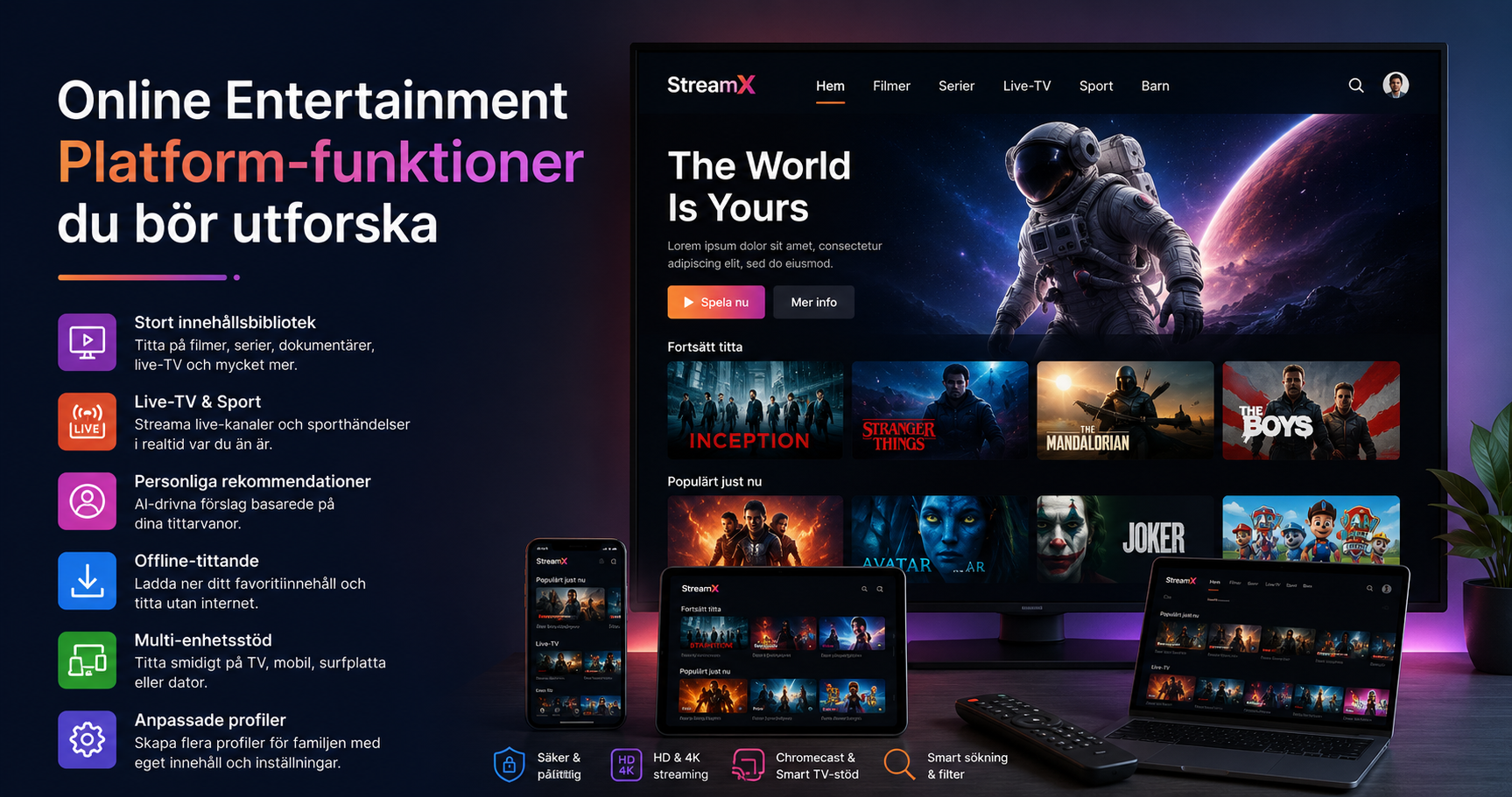 Online Entertainment Platform-funktioner du bör utforska