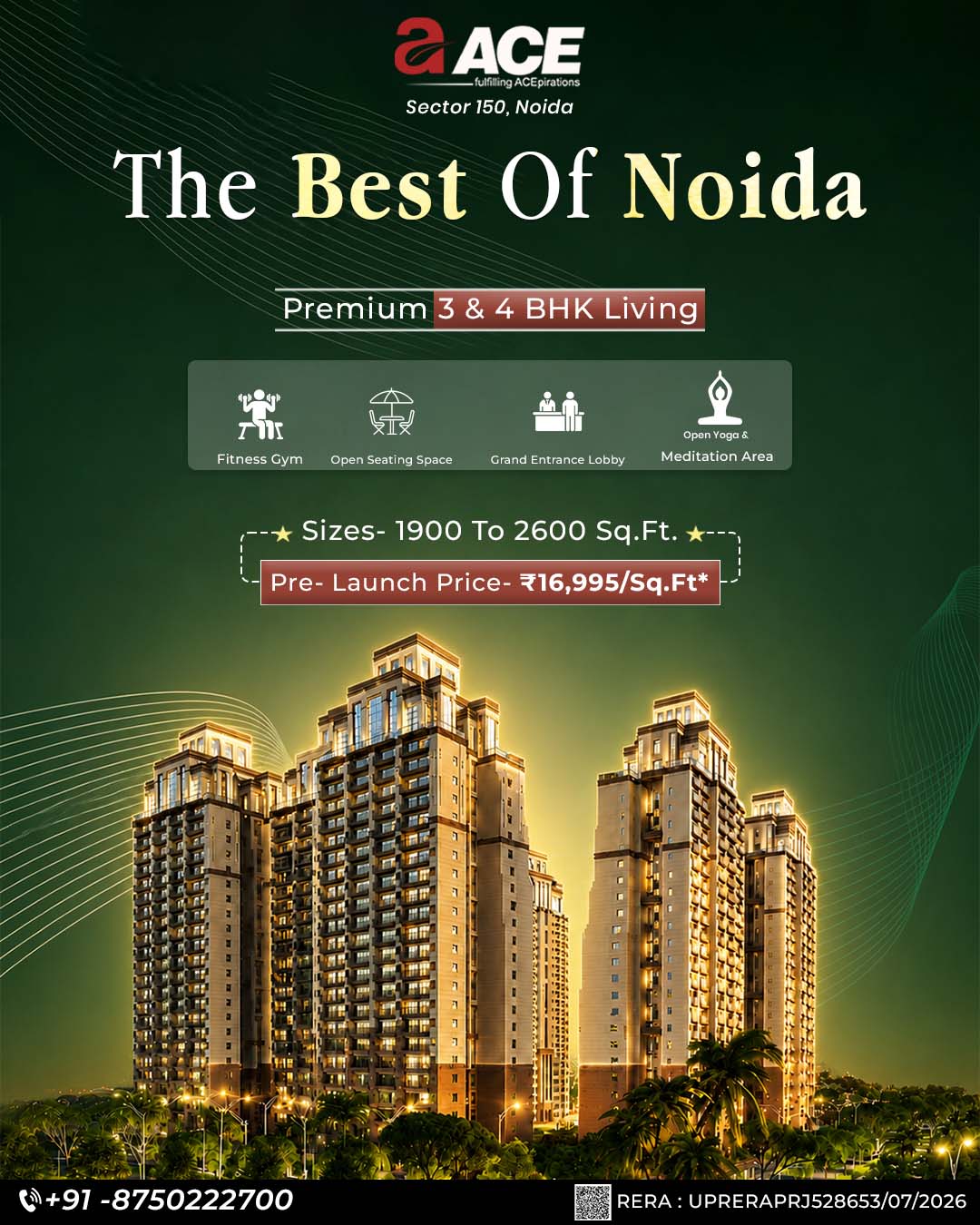 ACE Arte luxury apartments in Sector 150, Noida
